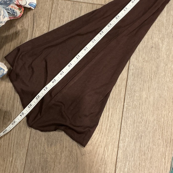 Boston Proper Women’s  Western Boho Brown Teal Fringe Open Cardigan Size Medium - Picture 14 of 15